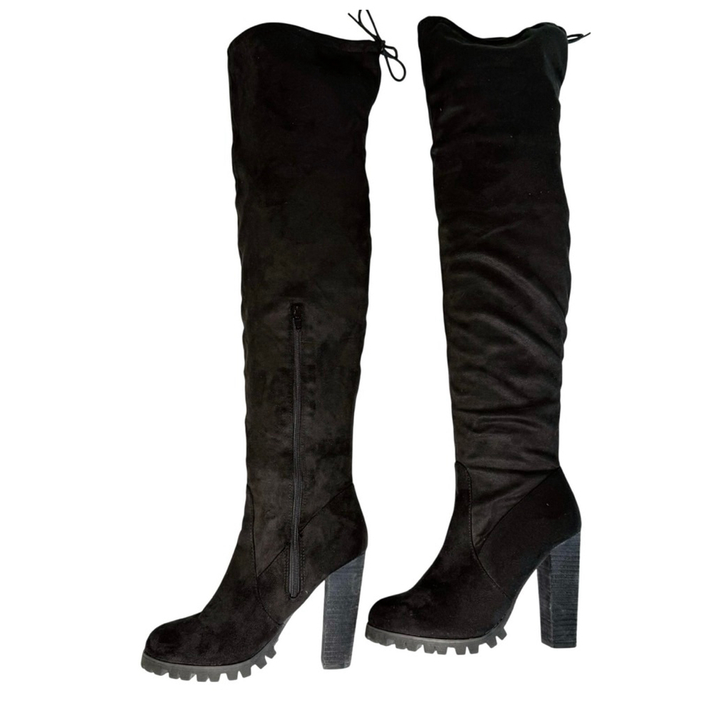 Women's Charlotte Russe Black Over the Knee Boots Size 9